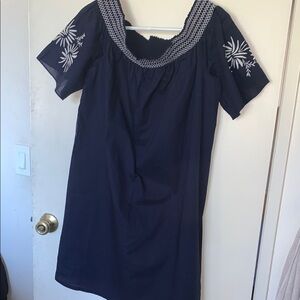 BNWT Navy Blue Embroidered Maternity Dress by isabel *No Longer Sold In Stores*